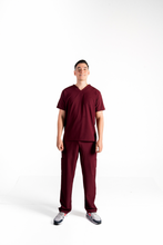 Borgoña Pantalón de uniforme médico Althea Basics para hombre