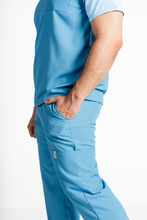 Azul Cerúleo Pantalón de uniforme médico Althea Colors para hombre