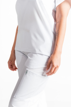 Blanco Ártico Pantalón de uniforme médico Althea Basics para mujer
