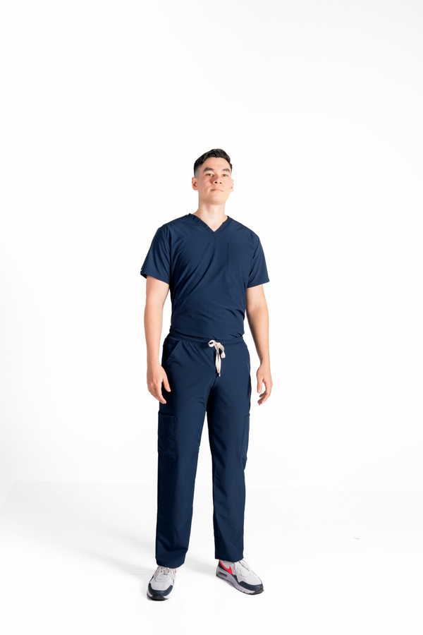 Azul Nocturno Pantalón de uniforme médico Althea Basics para hombre