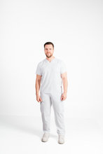 Blanco Ártico Pantalón de uniforme médico Althea Basics para hombre