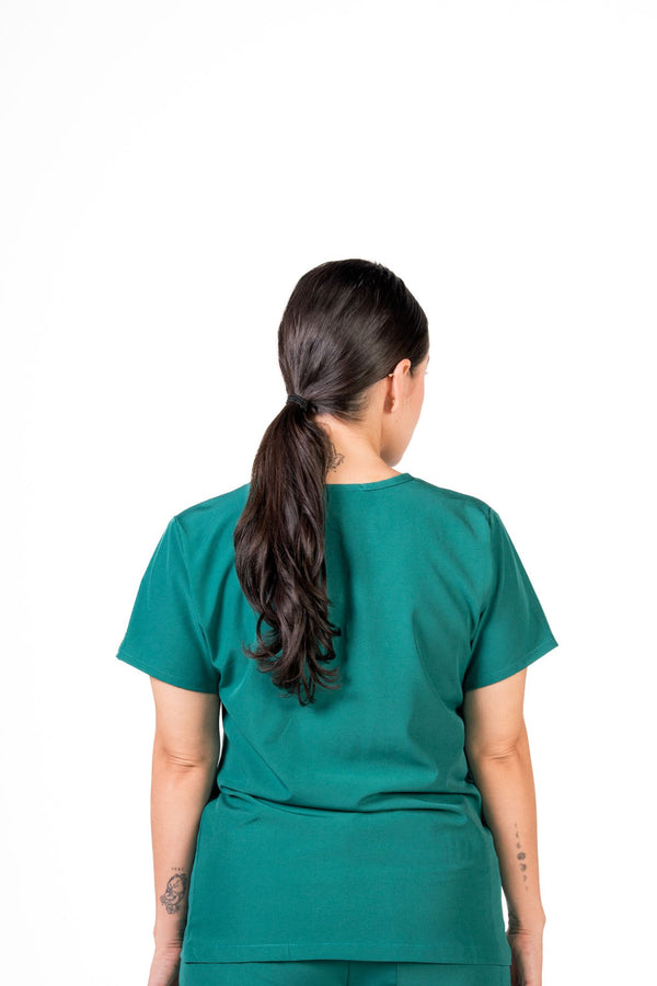 Verde Esmeralda Casaca médica Althea Colors para mujer