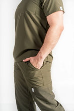 Verde Musgo Pantalón de uniforme médico Althea Colors para hombre