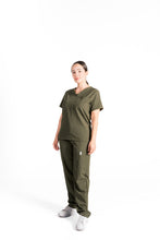 Verde Musgo Pantalón de uniforme médico Althea Colors para mujer