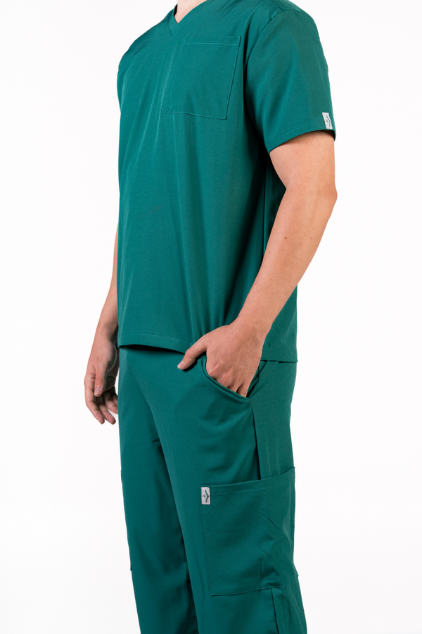 Verde Esmeralda Pantalón de uniforme médico Althea Colors para hombre