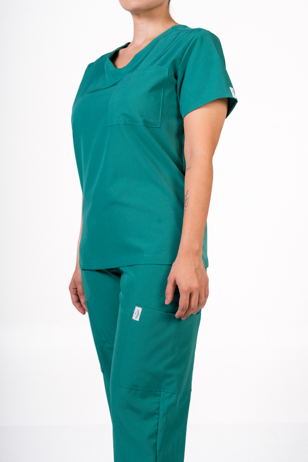 Verde Esmeralda Pantalón de uniforme médico Althea Colors para mujer