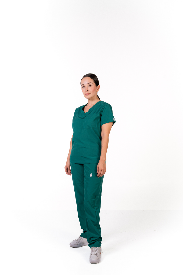 Verde Esmeralda Pantalón de uniforme médico Althea Colors para mujer